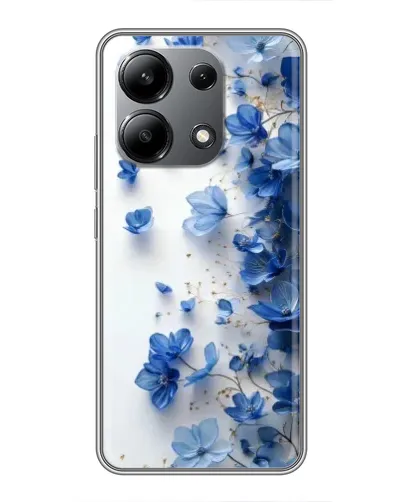Чохол для Xiaomi Redmi Note 13 (4G) з картинкою «Блакитний квітковий каскад»