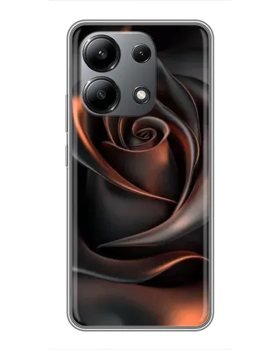 Чохол для Xiaomi Redmi Note 13 (4G) з картинкою «Шовкова чорна троянда»