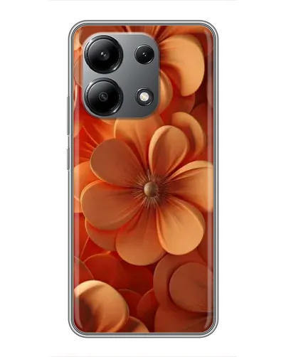 Чохол для Xiaomi Redmi Note 13 (4G) з картинкою «Помаранчева макро квітка»