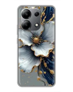 Чохол для Xiaomi Redmi Note 13 (4G) з картинкою «Біла квітка та золотий флюїд» Чохол для Xiaomi Redmi Note 13 (4G) з картинкою «Біла квітка та золотий флюїд»