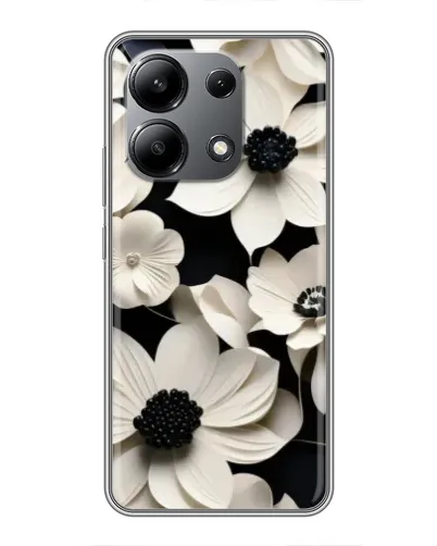 Чохол для Xiaomi Redmi Note 13 (4G) з картинкою «Об'ємні білі квіти»