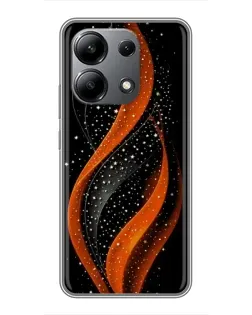 Чехол для Xiaomi Redmi Note 13 (4G) с картинкой «Огненная звездная волна»