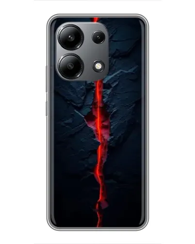 Чехол для Xiaomi Redmi Note 13 (4G) с картинкой «Kрасная лавовая трещина»