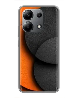 Чехол для Xiaomi Redmi Note 13 (4G) с картинкой «Геометрия оранжевых кругов»