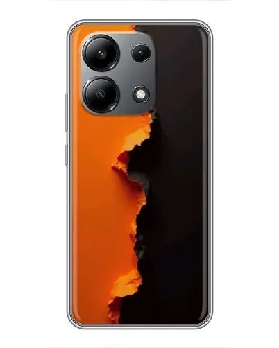 Чехол для Xiaomi Redmi Note 13 (4G) с картинкой «Оранжевый разлом»