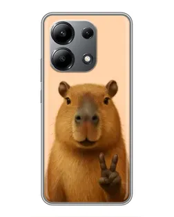 Чехол для Xiaomi Redmi Note 13 (4G) с картинкой «Капибара виктория»