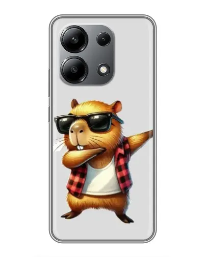 Чехол для Xiaomi Redmi Note 13 (4G) с картинкой «Капибара рэпер даб»