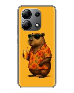 Чехол для Xiaomi Redmi Note 13 (4G) с картинкой «Капибара на отдыхе»