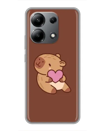 Чехол для Xiaomi Redmi Note 13 (4G) с картинкой «Капибара с сердцем»