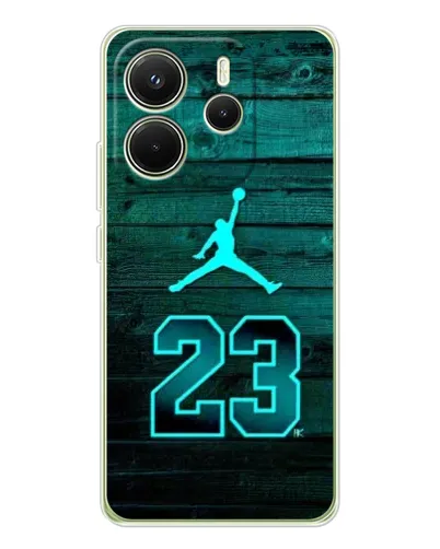 Чехол для Xiaomi Redmi Note 14 4G (Global) с картинкой «Jordan Cyan 23»