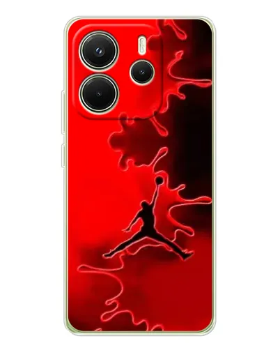Чехол для Xiaomi Redmi Note 14 4G (Global) с картинкой «Jordan Red Smoke»