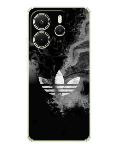 Чехол для Xiaomi Redmi Note 14 4G (Global) с картинкой «Абстрактный дым Adidas»