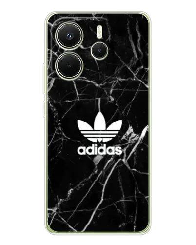Чехол для Xiaomi Redmi Note 14 4G (Global) с картинкой «Белый мрамор Adidas»