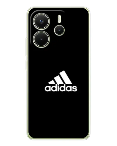Чехол для Xiaomi Redmi Note 14 4G (Global) с картинкой «Черная классика Adidas»