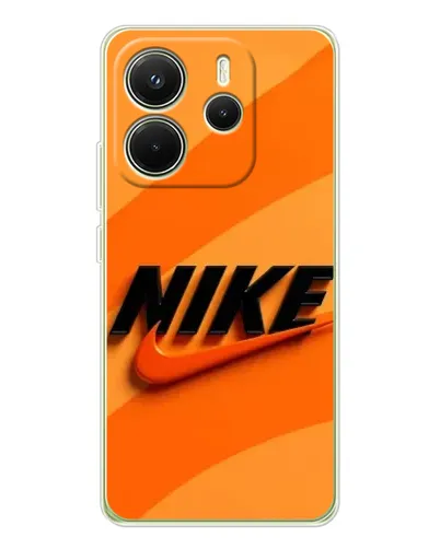 Чехол для Xiaomi Redmi Note 14 4G (Global) с картинкой «Оранжевый драйв Nike»