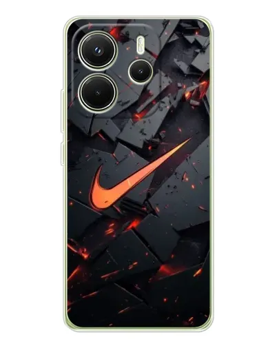 Чехол для Xiaomi Redmi Note 14 4G (Global) с картинкой «Nike — эффект разломов»