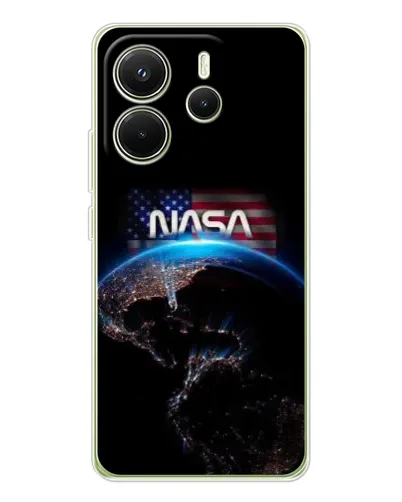 Чехол для Xiaomi Redmi Note 14 4G (Global) с картинкой «Земля из космоса NASA»