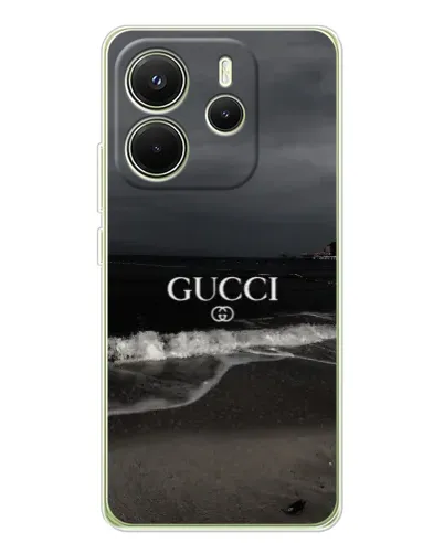 Чехол для Xiaomi Redmi Note 14 4G (Global) с картинкой «Gucci — морской прибой»