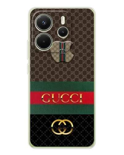 Чехол для Xiaomi Redmi Note 14 4G (Global) с картинкой «Gucci — брендированный десерт»