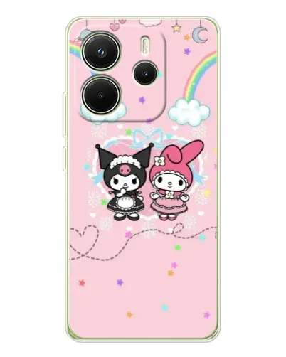 Чехол для Xiaomi Redmi Note 14 4G (Global) с картинкой «My Melody и Kuromi»
