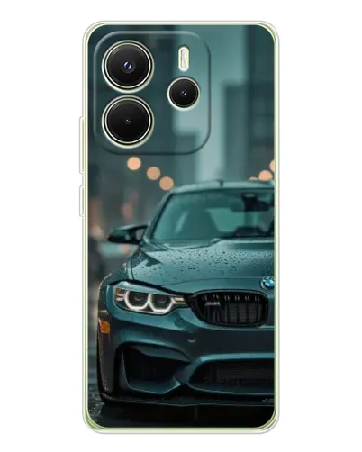 Чехол для Xiaomi Redmi Note 14 4G (Global) с картинкой «BMW в огнях города»