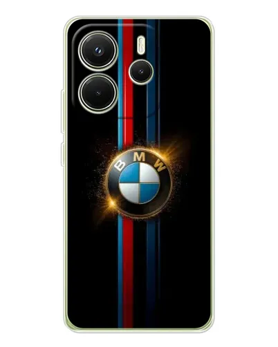 Чехол для Xiaomi Redmi Note 14 4G (Global) с картинкой «BMW M-Power неон»