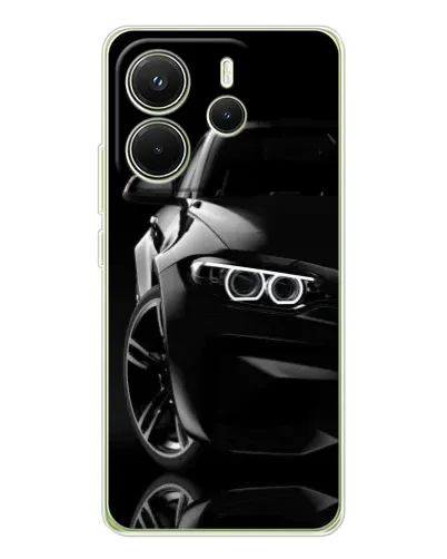 Чехол для Xiaomi Redmi Note 14 4G (Global) с картинкой «Черная BMW — профиль» Чехол для Xiaomi Redmi Note 14 4G (Global) с картинкой «Черная BMW — профиль»