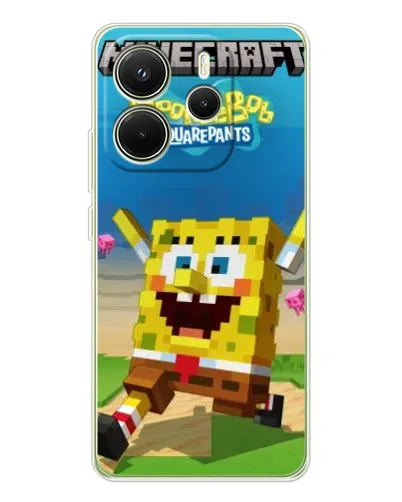 Чехол для Xiaomi Redmi Note 14 4G (Global) с картинкой «Губка Боб Minecraft» Чехол для Xiaomi Redmi Note 14 4G (Global) с картинкой «Губка Боб Minecraft»