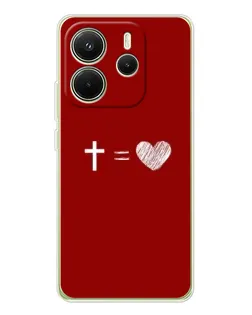 Чехол для Xiaomi Redmi Note 14 4G (Global) с картинкой «Уравнение любви»