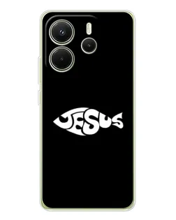 Чехол для Xiaomi Redmi Note 14 4G (Global) с картинкой «Рыба Jesus»