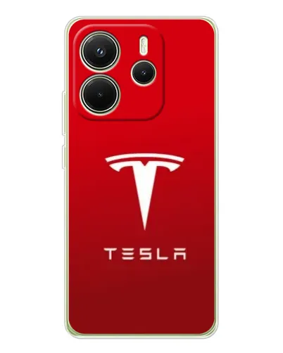 Чехол для Xiaomi Redmi Note 14 4G (Global) с картинкой «Tesla Red Classic»