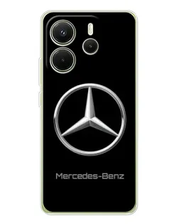 Чехол для Xiaomi Redmi Note 14 4G (Global) с картинкой «Mercedes Silver Logo»