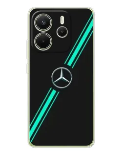 Чехол для Xiaomi Redmi Note 14 4G (Global) с картинкой «Спортивные линии Mercedes» Чехол для Xiaomi Redmi Note 14 4G (Global) с картинкой «Спортивные линии Mercedes»
