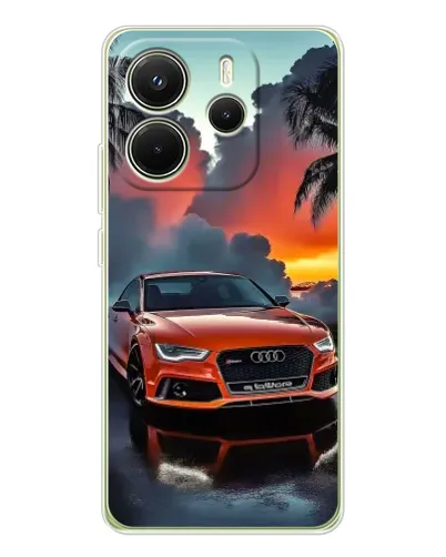Чехол для Xiaomi Redmi Note 14 4G (Global) с картинкой «Audi — закат»