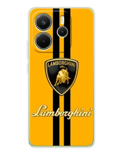 Чехол для Xiaomi Redmi Note 14 4G (Global) с картинкой «Lamborghini Stripe желтый»