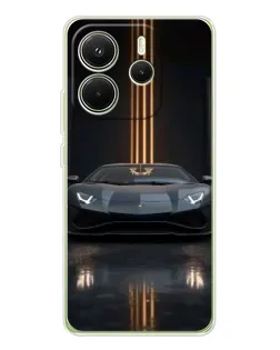 Чехол для Xiaomi Redmi Note 14 4G (Global) с картинкой «Lamborghini золотые линии» Чехол для Xiaomi Redmi Note 14 4G (Global) с картинкой «Lamborghini золотые линии»