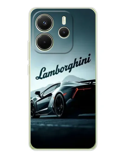 Чехол для Xiaomi Redmi Note 14 4G (Global) с картинкой «Классическая надпись Lamborghini»