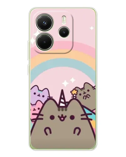 Чехол для Xiaomi Redmi Note 14 4G (Global) с картинкой «Единорог Pusheen»