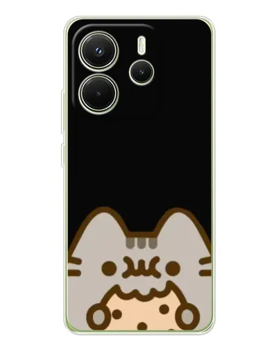 Чехол для Xiaomi Redmi Note 14 4G (Global) с картинкой «Пушин на черном»