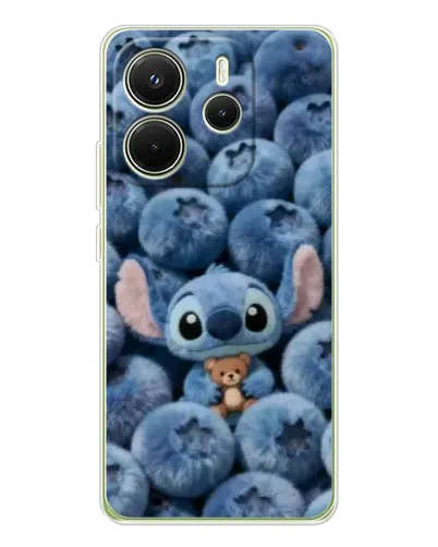 Чехол для Xiaomi Redmi Note 14 4G (Global) с картинкой «Стич и голубика»