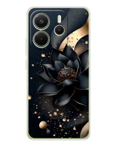 Чехол для Xiaomi Redmi Note 14 4G (Global) с картинкой «Черный лотос»