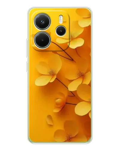 Чехол для Xiaomi Redmi Note 14 4G (Global) с картинкой «Золотые лепестки»