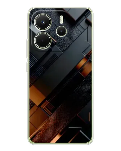 Чехол для Xiaomi Redmi Note 14 4G (Global) с картинкой «Черные геометрические блоки» Чехол для Xiaomi Redmi Note 14 4G (Global) с картинкой «Черные геометрические блоки»