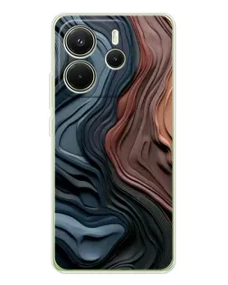 Чехол для Xiaomi Redmi Note 14 4G (Global) с картинкой «Цветные волны каньона»