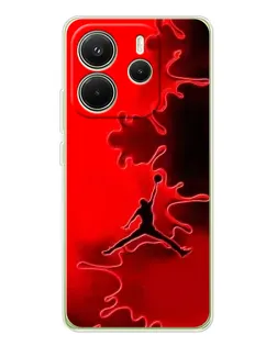 Чохол для Xiaomi Redmi Note 14 4G (EU) з картинкою «Jordan Red Smoke»