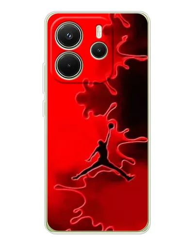 Чохол для Xiaomi Redmi Note 14 4G (EU) з картинкою «Jordan Red Smoke»