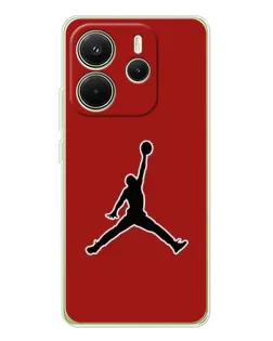 Чохол для Xiaomi Redmi Note 14 4G (EU) з картинкою «Jordan Red Back»