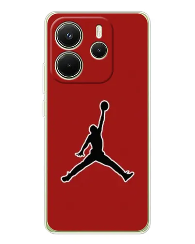 Чохол для Xiaomi Redmi Note 14 4G (EU) з картинкою «Jordan Red Back»