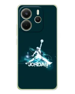 Чохол для Xiaomi Redmi Note 14 4G (EU) з картинкою «Jordan Blue Fire»