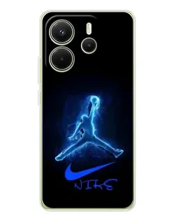 Чохол для Xiaomi Redmi Note 14 4G (EU) з картинкою «Jordan Neon Blue»